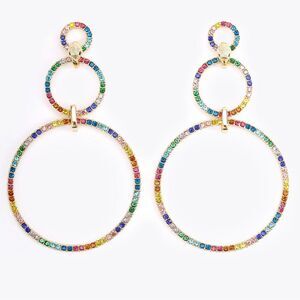 NWOT Kurt Geiger Colorful Hoop Earrings